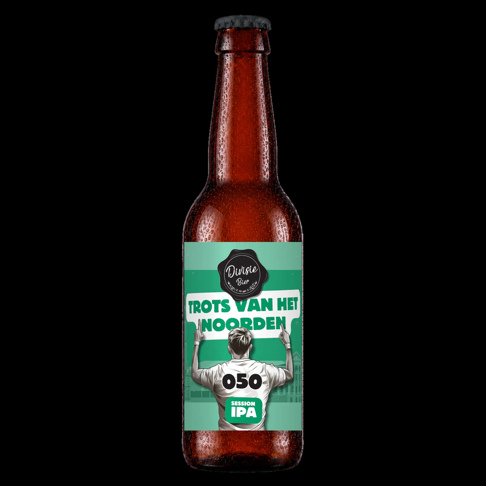Bruin 33cl-flesje Trots van het Noorden Session IPA met het originele etiket